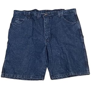 Wrangler Carpenter Men Denim Jean Shorts sz 48R Relaxed Fit Knee Length NWT